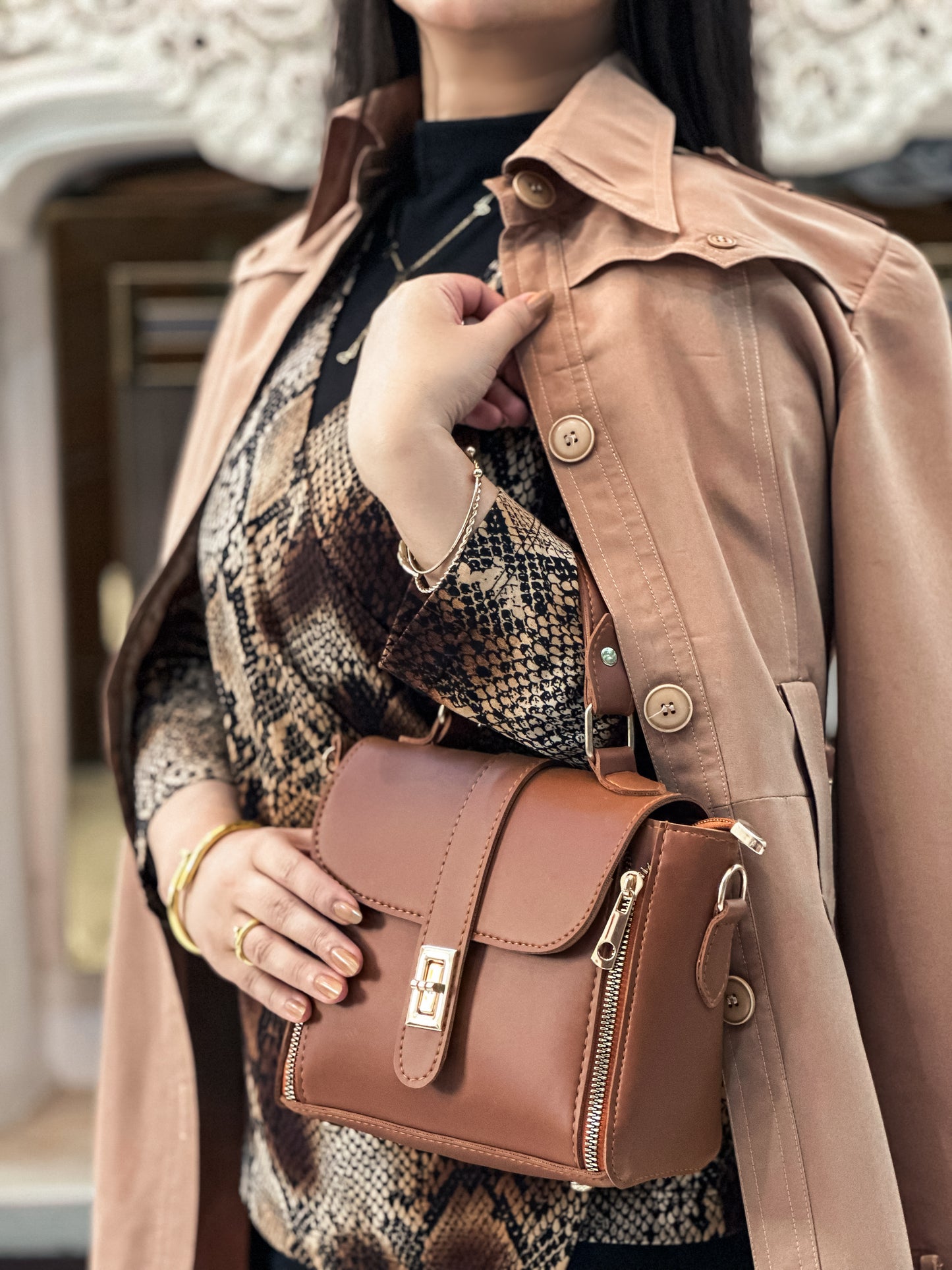 Bianca-Cross Body Bag Leather MIRA