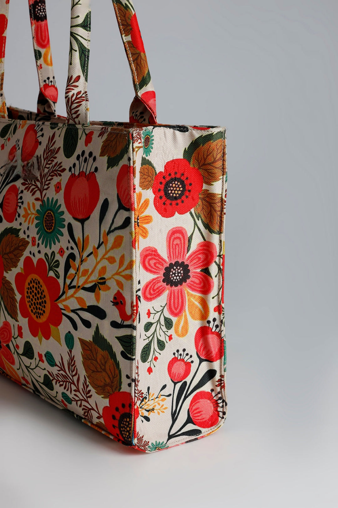 Bianca Original Canvas Bag-Beige Floral