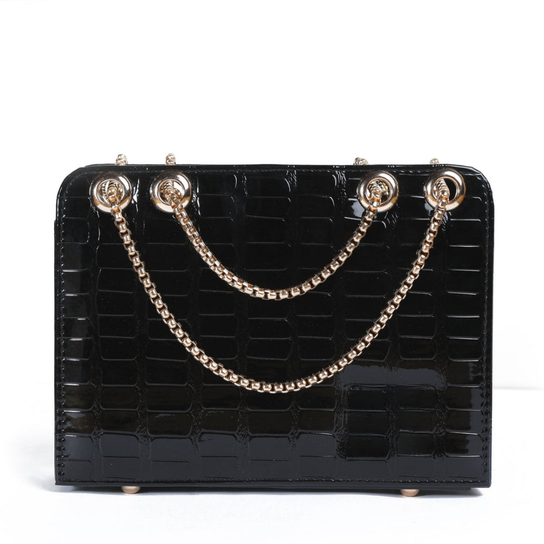 Bianca-Cross Body Double Chain Boxy