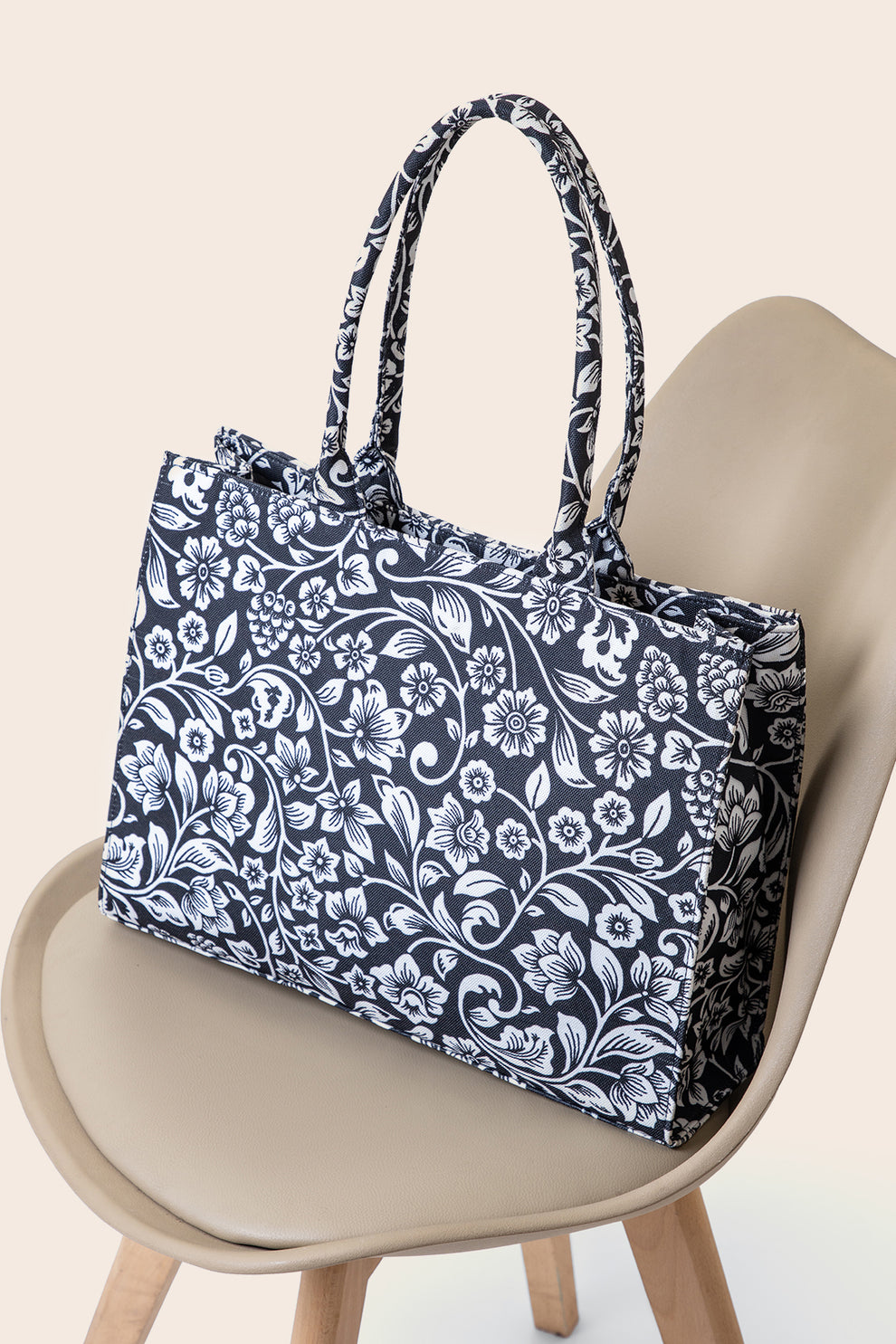 Bianca Original Canvas Bag-BLACK FLOWER