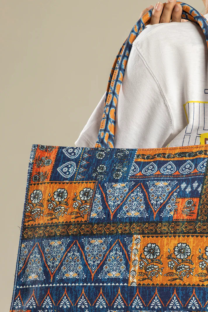 Bianca Original Canvas Bag-Blue/yellow