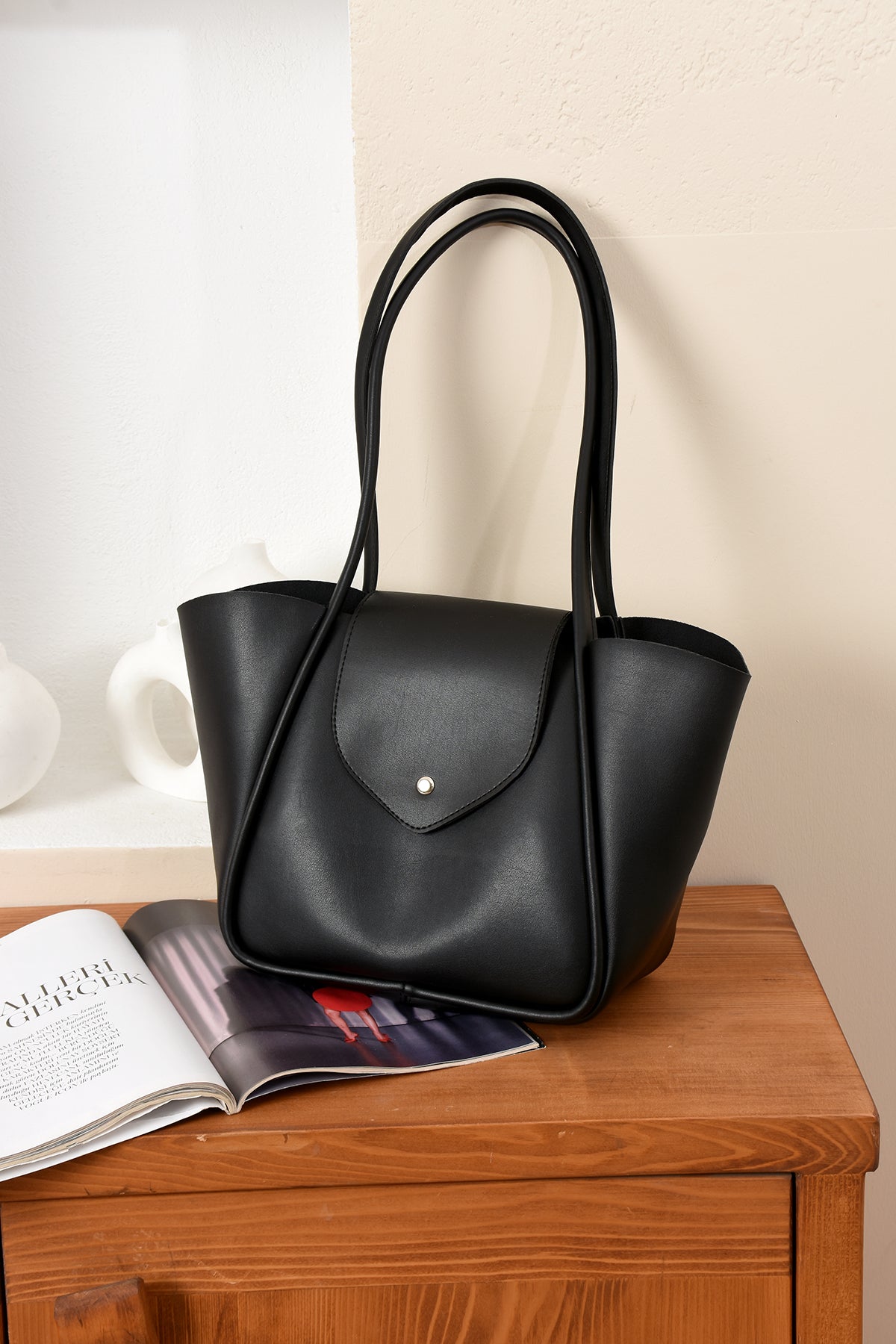 Bianca-Leather Tote Bag-Kelve