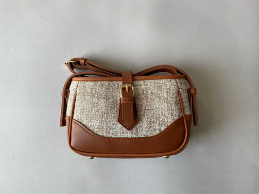 Bianca-Leather & Jute Cross body-HARPER