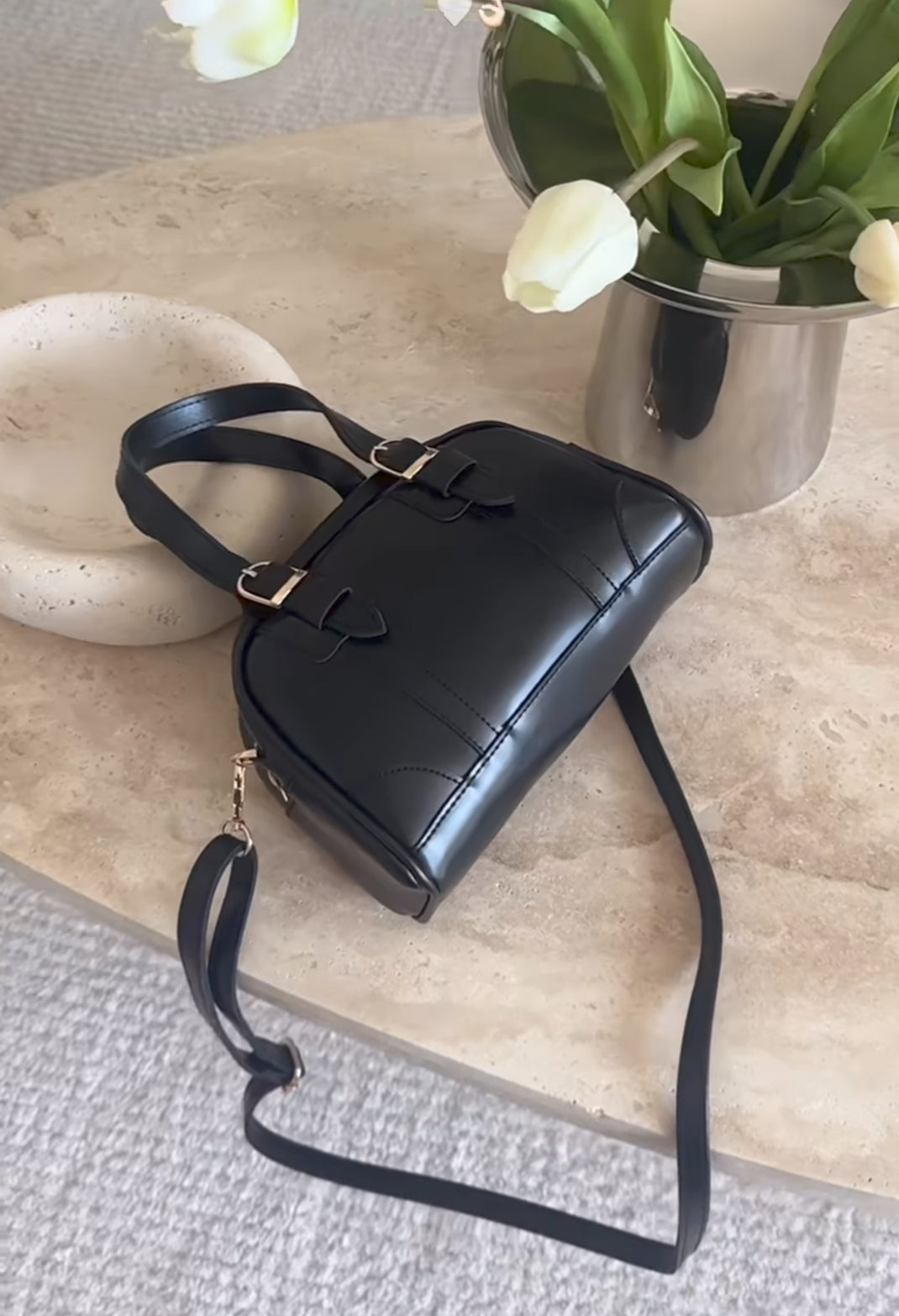 Bianca-Leather Cross body-Oval