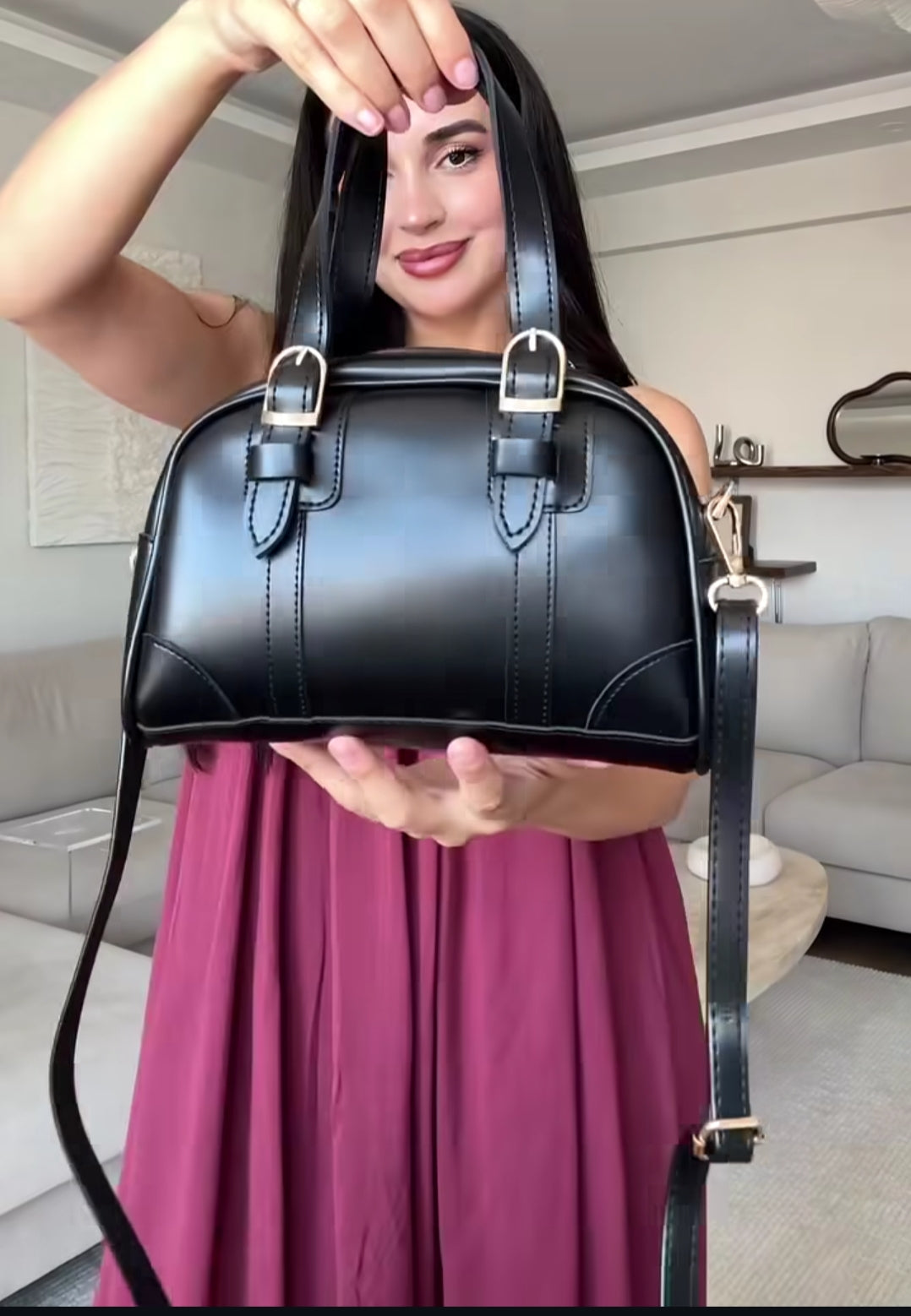 Bianca-Leather Cross body-Oval