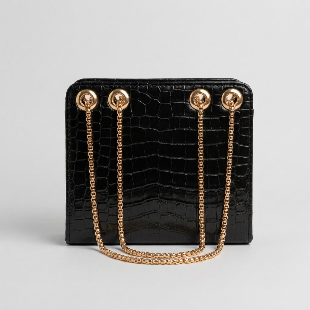 Bianca-Cross Body Double Chain Boxy