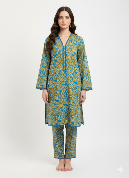 BIANCA-LAWN KURTA TROUSER-211