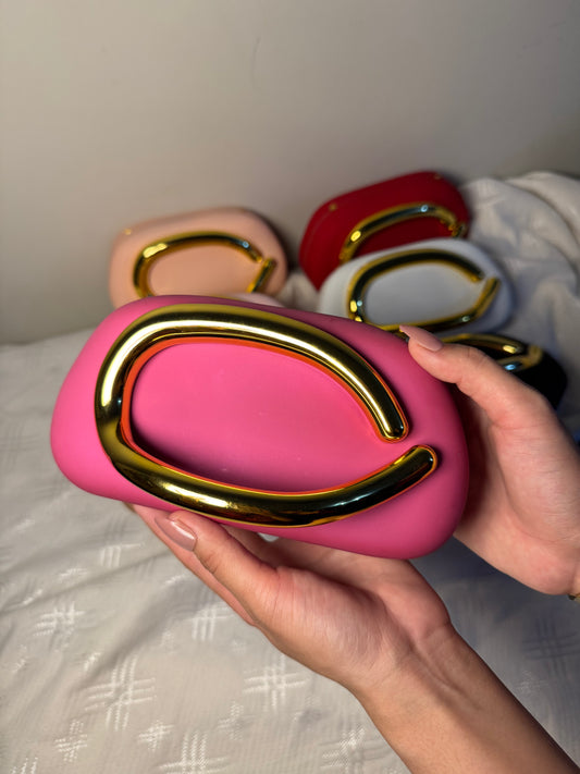 ZARA VIRAL CLUTCH with chain - Hot Pink