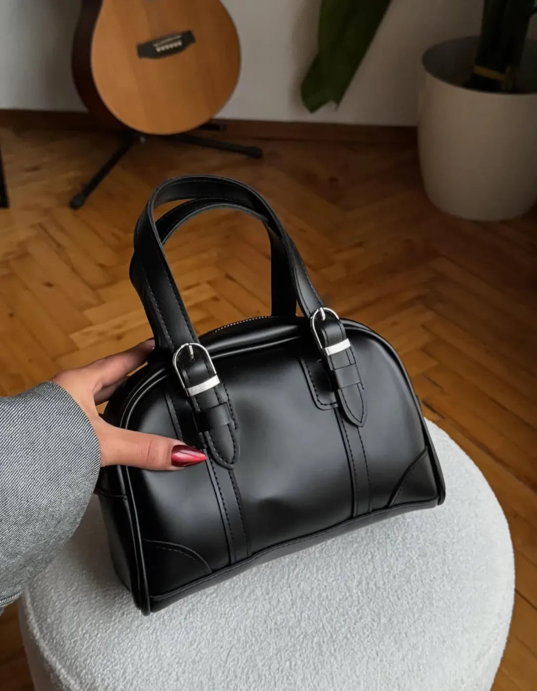 Bianca-Leather Cross body-MIST