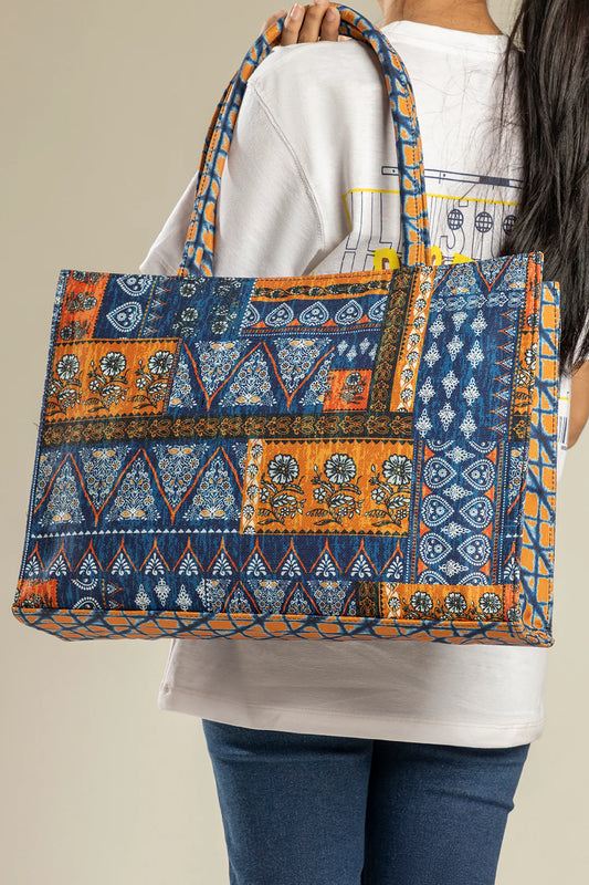 Bianca Original Canvas Bag-Blue/yellow